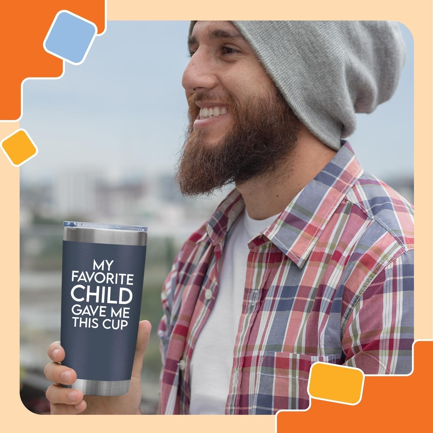 Insulated 20 oz Dad Tumbler – Perfect Gift from Daughter or Son for Father’s Day