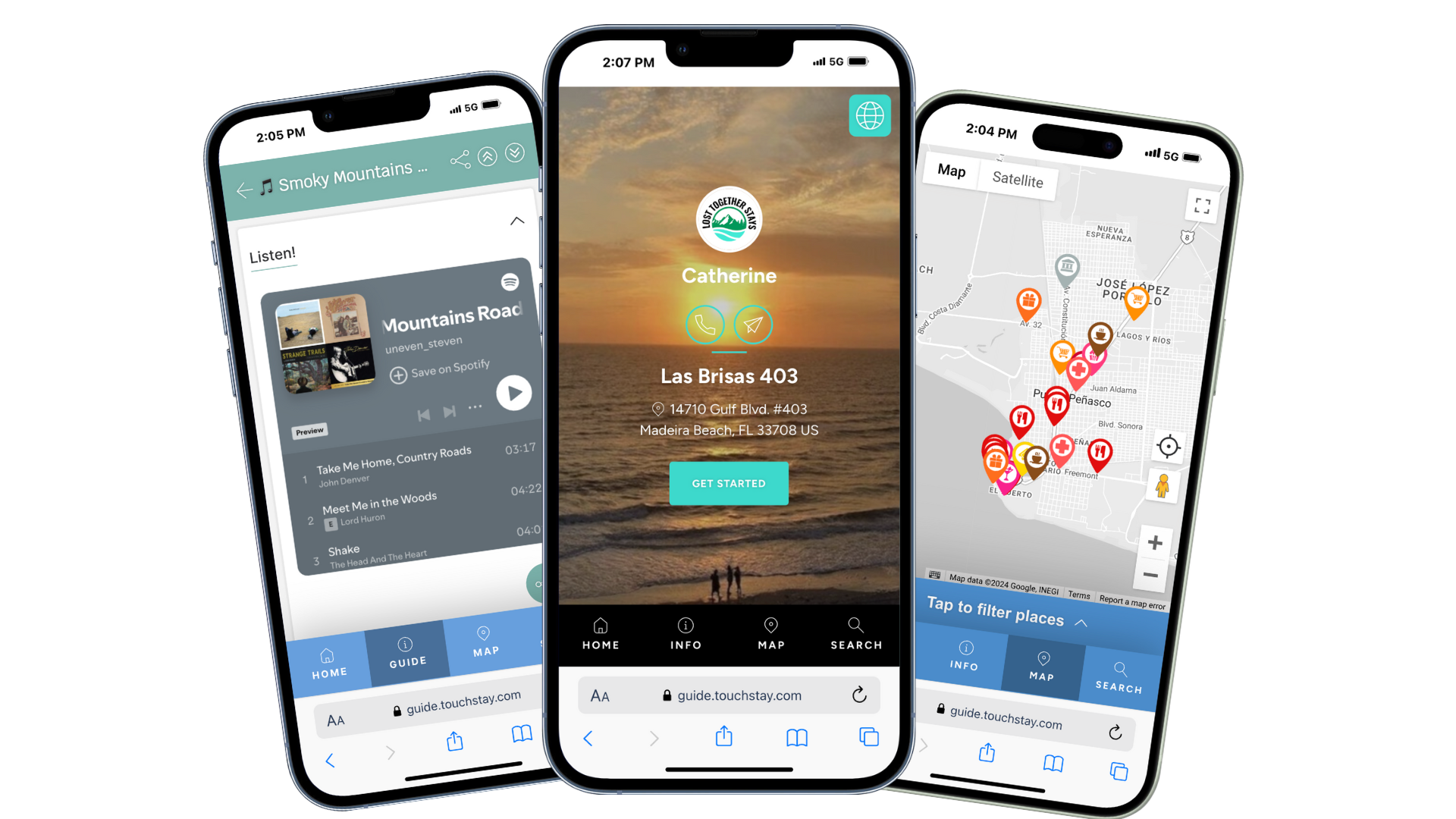 Three touchstay guide images
